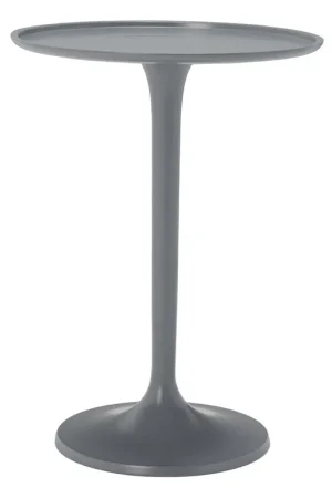 Safavieh Platina Round Top Sleek Table - Dark Grey Fresh Stock