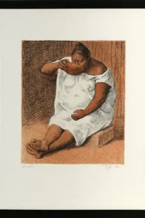 Trusted Brand ▷ Mujer Bebiendo (Woman Drinking) by Francisco Zuniga, 1984 | Lithographs