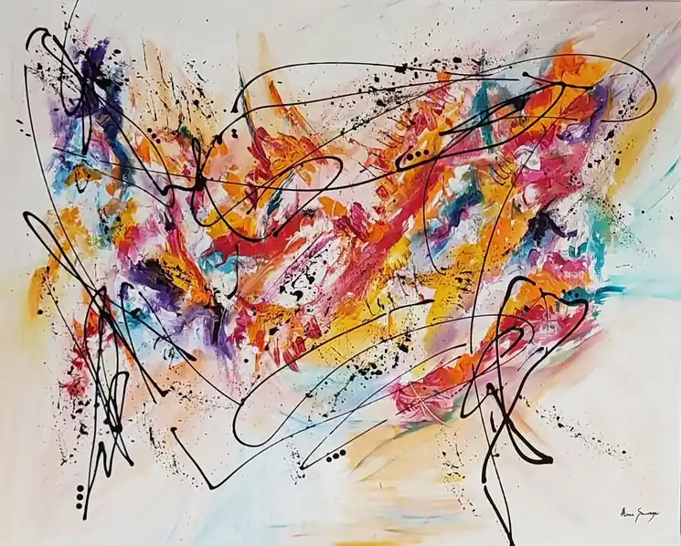 ▷ L'amour en couleurs by Âme Sauvage, 2022 | Palette knife painting Wholesale