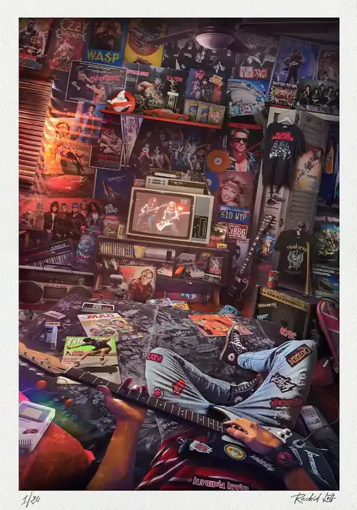Brand New ▷ Tribute to the 80s' Rock Bands by Rachid Lotf, 2022 | fine art print