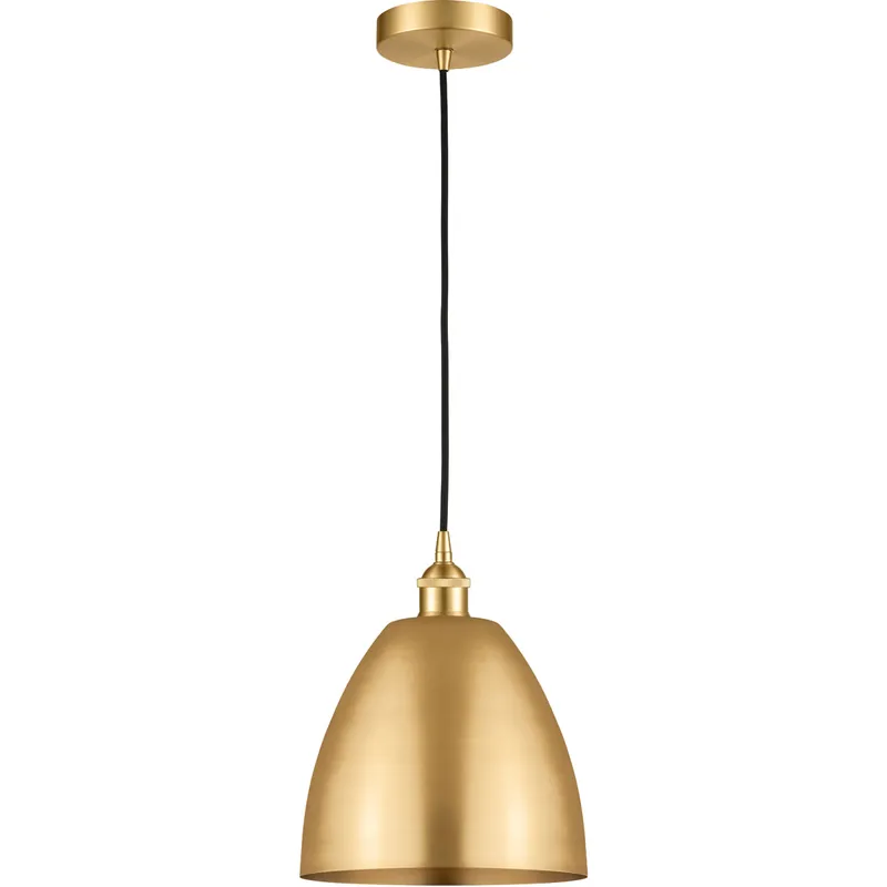 Money Back Guarantee Edison Dome LED 9 inch Satin Gold Mini Pendant Ceiling Light
