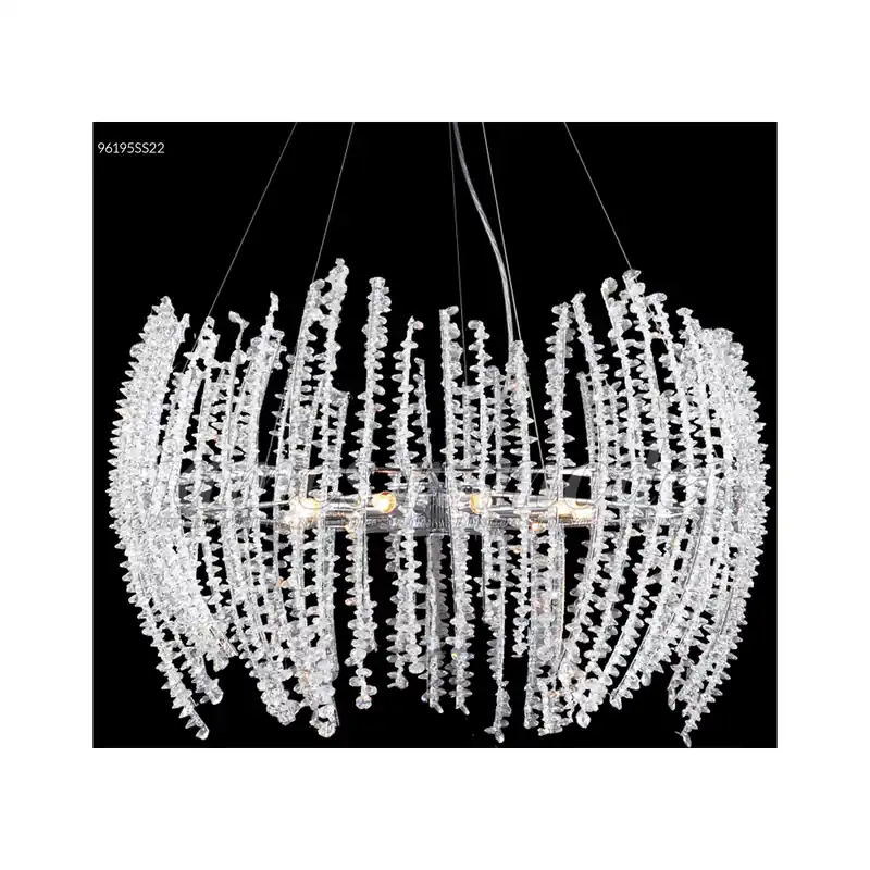 Continental Fashion 9 Light 25 inch Silver Crystal Chandelier Ceiling Light Hot Picks