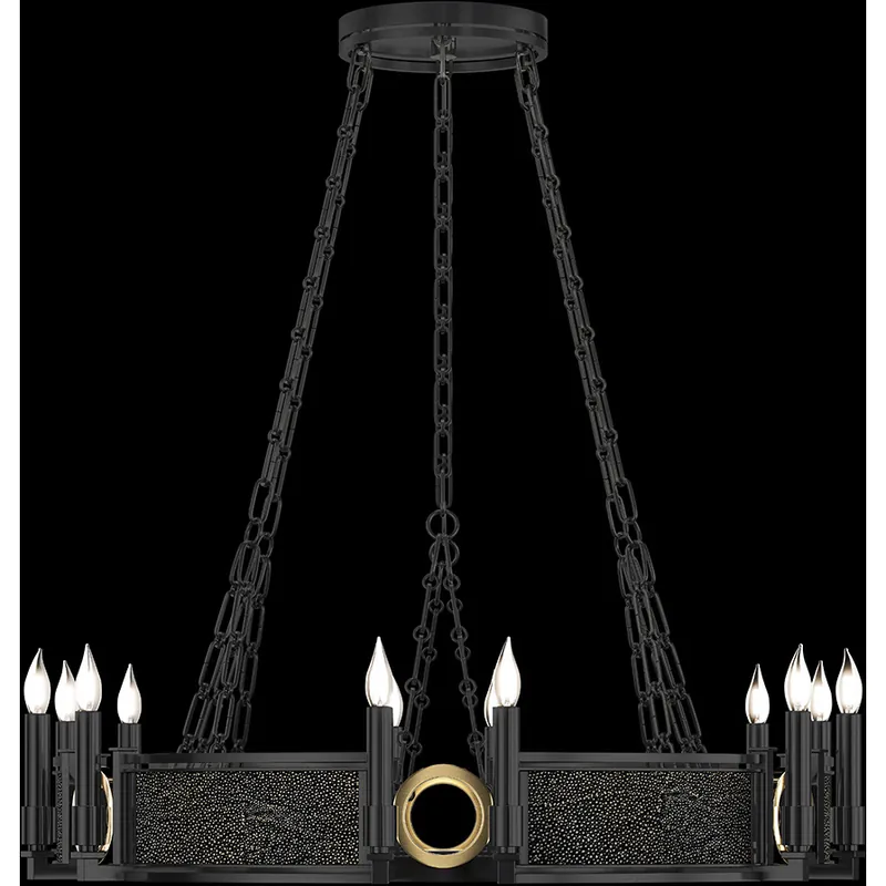 Limited Time Mirage 12 Light 35.75 inch Black Chandelier Ceiling Light