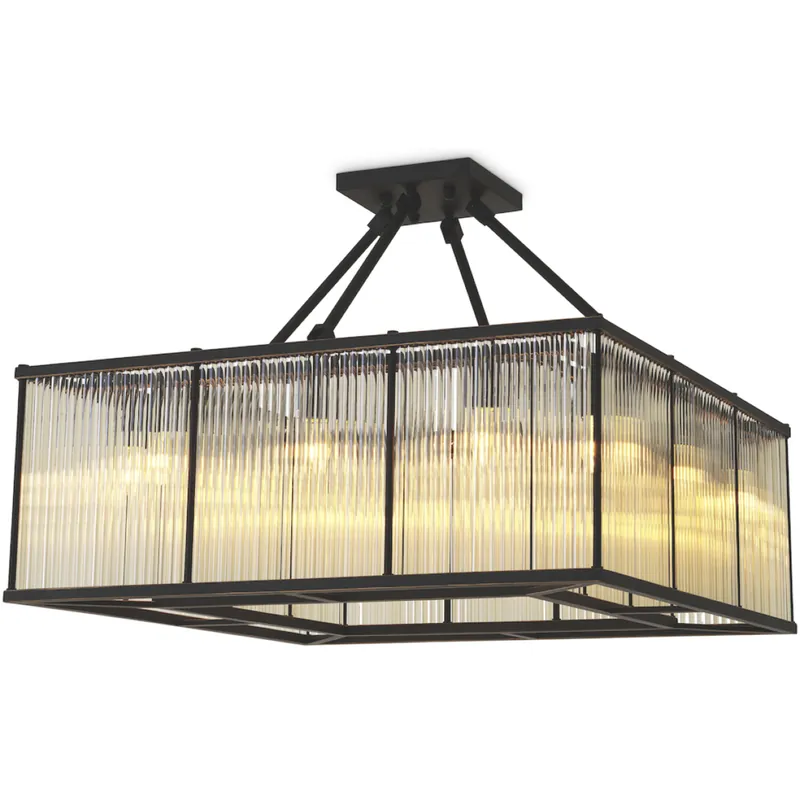 Hassle-Free Returns Bernardi 12 Light 31.5 inch Bronze Highlight Ceiling Lamp Ceiling Light, Square