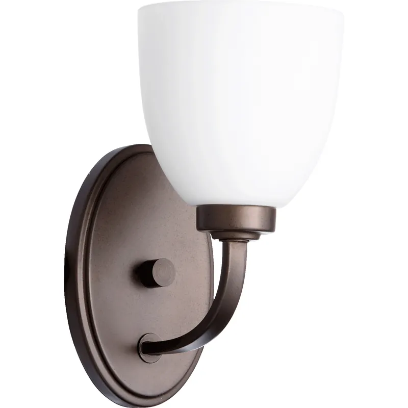 Reduced Price Reyes 1 Light 5 inch Oiled Bronze Wall Sconce Wall Light in Satin Opal