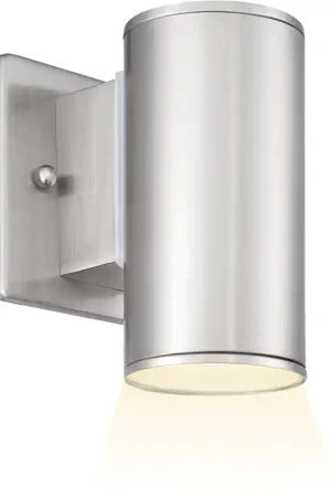 Final Sale Barrow LED 6 inch Satin Platinum Outdoor Wall Lantern