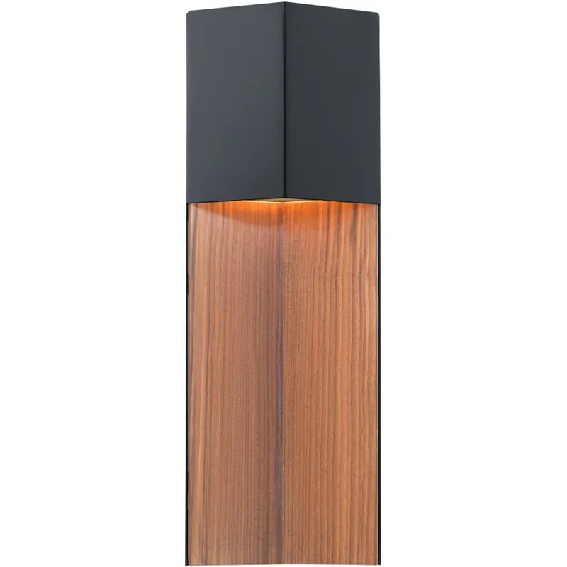 Dusk 1 Light 20 inch Black-Dark Walnut Outdoor Wall Light Final Sale