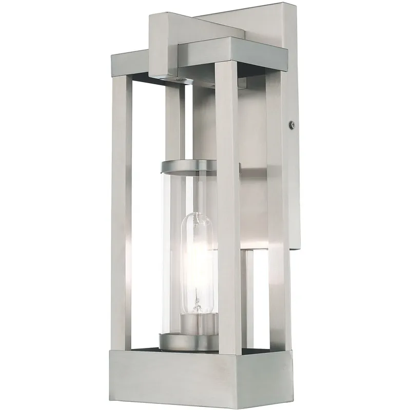 Time-Limited Delancey 1 Light 16 inch Brushed Nickel Outdoor Wall Lantern