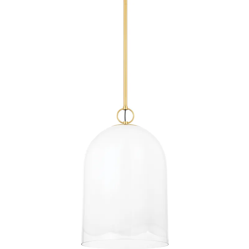 Original Lennon 1 Light 14 inch Aged Brass Pendant Ceiling Light