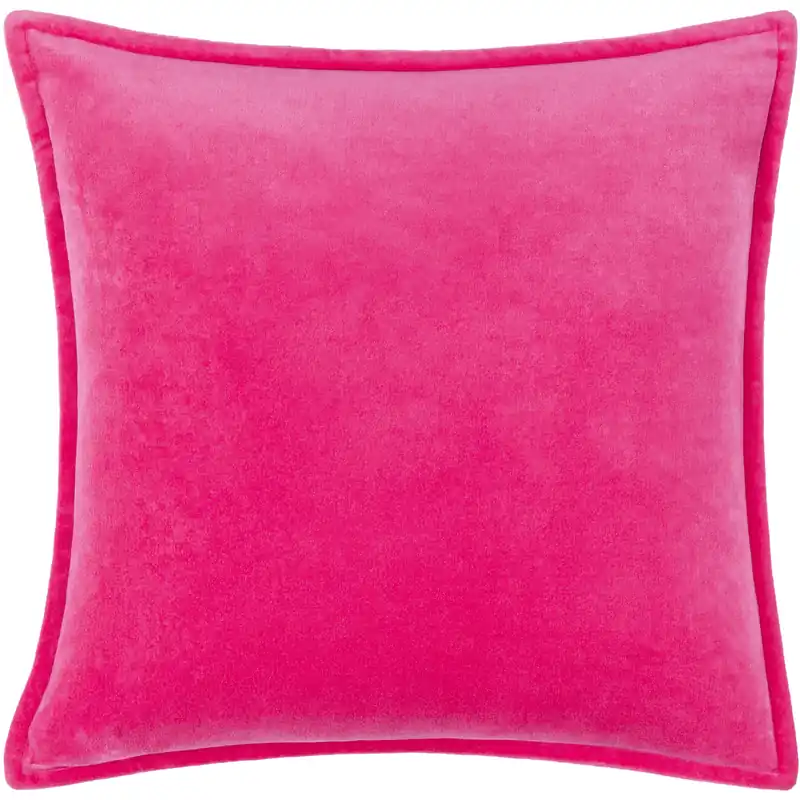 Cotton Velvet 20 X 20 inch Rose Accent Pillow Crafted