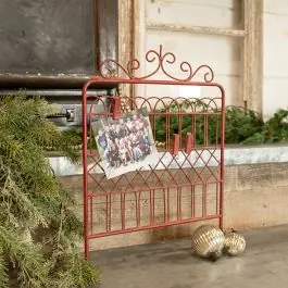 Weekend Sale Red-Hued Metal Tabletop Gate 18 Inch