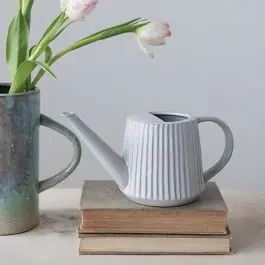 Top Pick Fluted Stoneware Decorative Watering Can